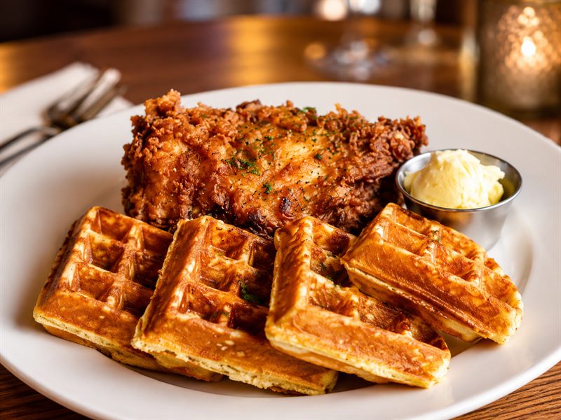 Skylines Cafe chicken and waffles